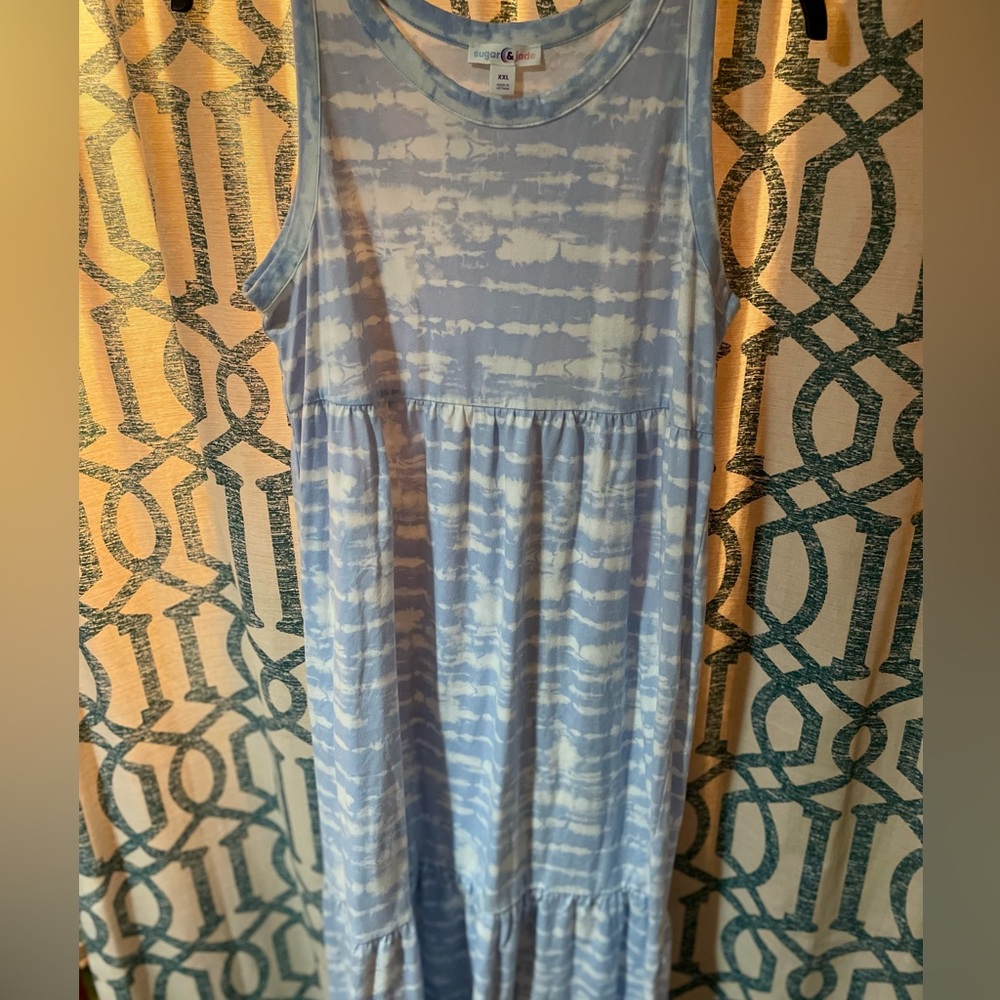Stylish Blue Tie-Dye Kids/Tween Dress